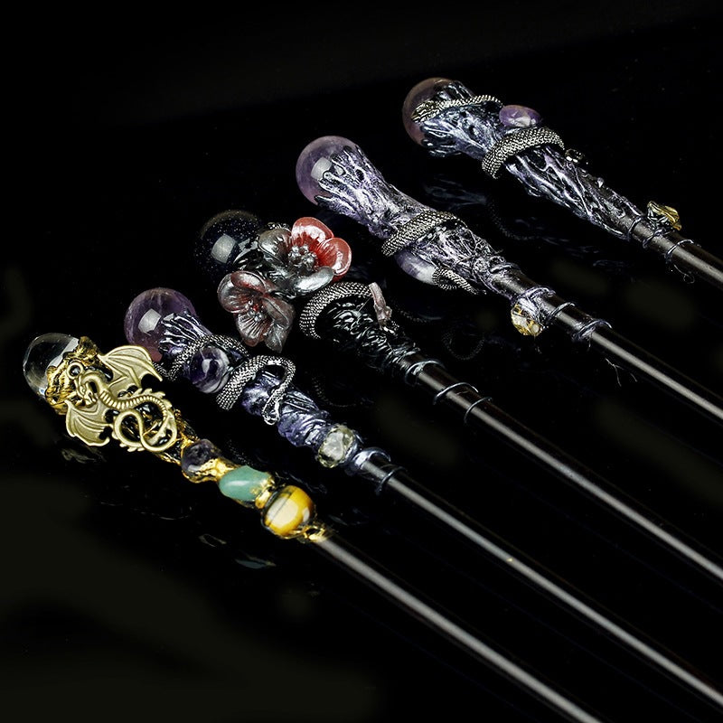 Crystal element magic wand