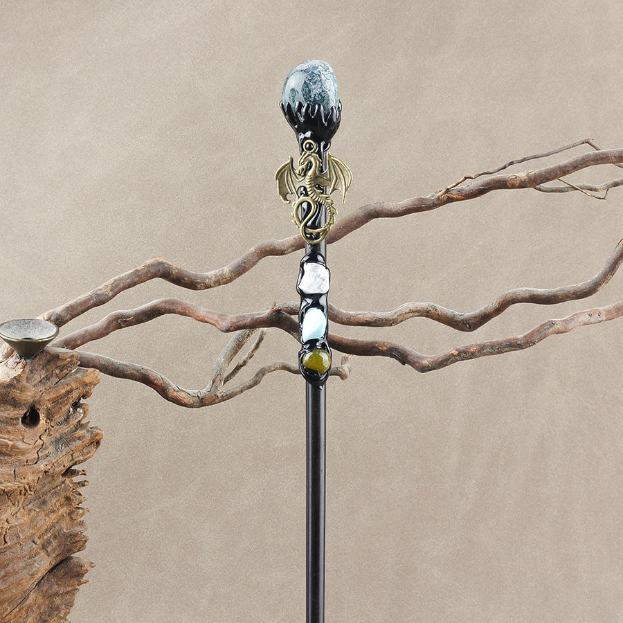 Crystal element magic wand