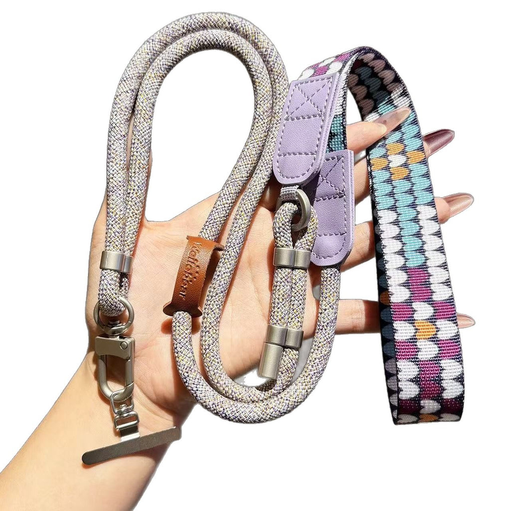Adjustable crossbody phone strap with metal T-piece