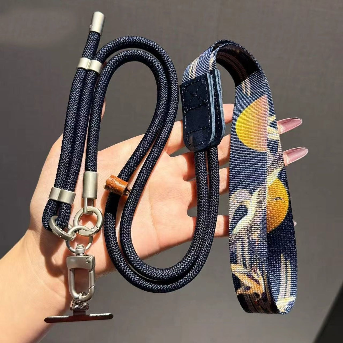 Double clasp · Navy sunset crane